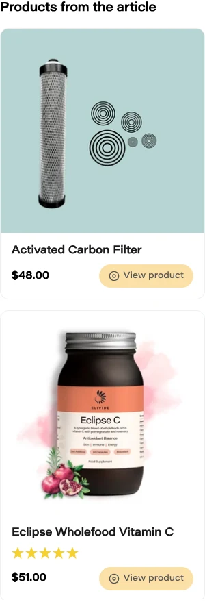 Activated Carbon Filter showing no stars; Eclipse Wholefood Vitamin C showing five stars